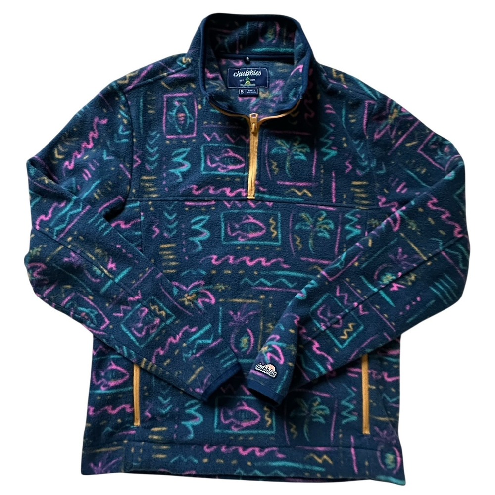 Chubbies Sweater Men's Small The Chilly Vibe Fleece Pullover Kangaroo Pocket